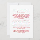 Klasse mit 25 Abschlüssen aus rotem und weißem Fot Ankündigung (Rückseite)