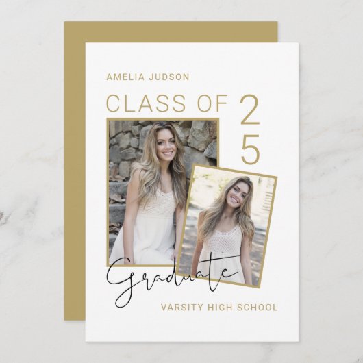 Klasse mit 25 Foto- und BIOS-Script-Abschluss Ankündigung (Vorne/Hinten)