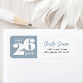 Klasse mit 25 Graduate Blue Return Address Label (Insitu)