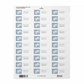 Klasse mit 25 Graduate Blue Return Address Label (Vorne)