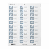 Klasse mit 25 Graduate Blue Return Address Label (Vorne)