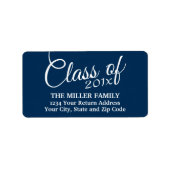 Klasse mit benutzerdefiniertem Jahr und High Schoo Adressaufkleber (Vorne)