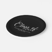 Klasse mit benutzerdefiniertem Jahr und High Schoo Pappteller (Schrägansicht)