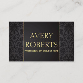 Klasse Moderne Floral Luxus Sparkor schwarzes Gold Visitenkarte