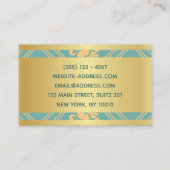 Klasse Moderner Blumenluxus Sparkle Zyklogold Visitenkarte (Rückseite)