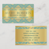 Klasse Moderner Blumenluxus Sparkle Zyklogold Visitenkarte (Vorne/Hinten)