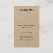 Klasse Monogram Premium Kraft Moderne Vertikale Ch Visitenkarte (Rückseite)