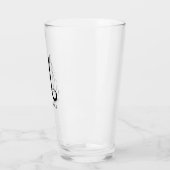 Klasse Monogramm Anfangsbuchstaben M mit Nachname  Glas (Links)