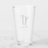 Klasse Monogramm erste U mit Nachname Glas (Rückseite)