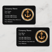 Klasse Nautical Anker Doppelseite Visitenkarte (Vorne/Hinten)