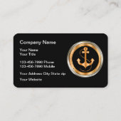 Klasse Nautical Anker Doppelseite Visitenkarte (Rückseite)