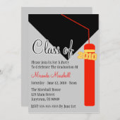 Klasse of 2010 Tassel Abschluss Invitation (rot) Einladung (Vorne/Hinten)