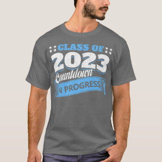 Klasse of 2023 Countdown Funny Graduate Student Gr T-Shirt