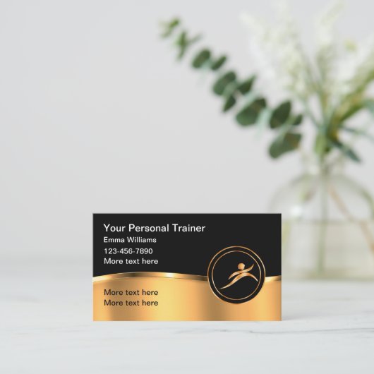 Klasse Personal Fitness Trainer Visitenkarte (Stehend Vorderseite)