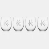 Klasse Personalisierter Nachname Weinglas Ohne Stiel (Vorderseite)