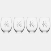 Klasse Personalisierter Nachname Weinglas Ohne Stiel (Hinten)