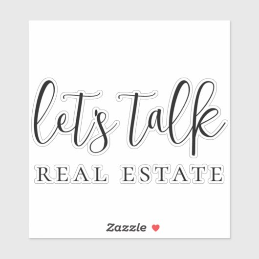 Klasse reden wir über echte Anwesen-Werbung Aufkleber (Blatt)