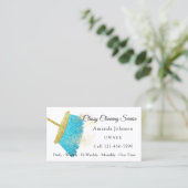 Klasse Reinigungsservice Elegantes Funkelnd Weiß Visitenkarte (Stehend Vorderseite)