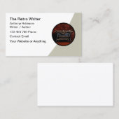 Klasse Retro Buchautor Visitenkarte (Vorne/Hinten)