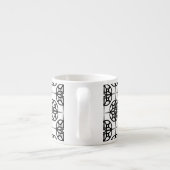 Klasse Retro visuelles geometrisches Muster Espressotasse (Rückseite)