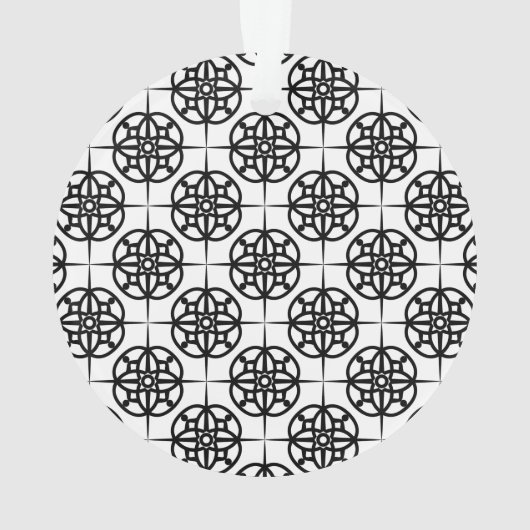 Klasse Retro visuelles geometrisches Muster Ornament (Rückseite)