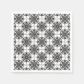 Klasse Retro visuelles geometrisches Muster Serviette (Vorderseite)