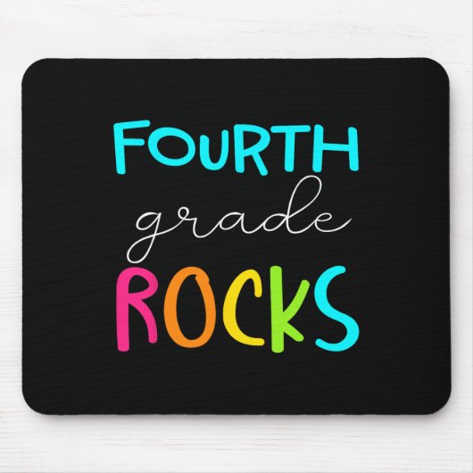 Klasse Rocks Team 4. Klasse Lehrer Mousepad (Vorne)