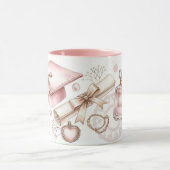 Klasse rosa Mädchen-Accessoires Abschluss  Tasse (Zentrum)
