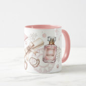 Klasse rosa Mädchen-Accessoires Abschluss  Tasse (VorderseiteRechts)