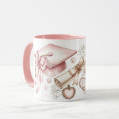 Klasse rosa Mädchen-Accessoires Abschluss  Tasse (Vorderseite Links)