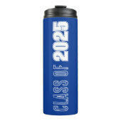 Klasse Royal Blue and White School Colors Jahr Thermosbecher (Vorderseite)