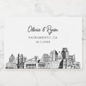 Klasse Sacramento Gastgeschenk Hochzeit Custom Min Schaumweinetikett (Einzelnes Label)