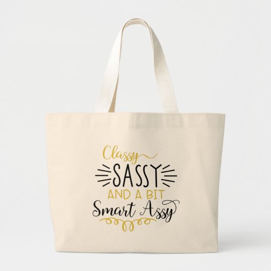 Klasse & Sassy Jumbo Stoffbeutel (Vorne)