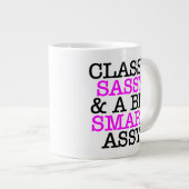 Klasse, Sassy und ein bisschen schlaue Assi-Jumbo- Jumbo-Tasse (Vorderseite Rechts)