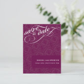 KLASSE SAVE THE DATE: extravaganter Text 6A Date (Stehend Vorderseite)