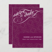 KLASSE SAVE THE DATE: extravaganter Text 6A Save The Date (Vorne/Hinten)