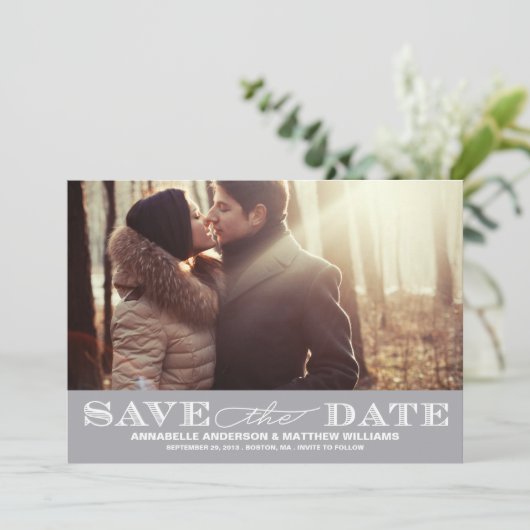 Klasse Save the Date PostCard (Stehend Vorderseite)
