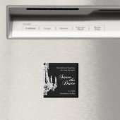 Klasse Schwarz und Weiß speichern das Datumsfenste Magnet (In Situ (Geschirrspüler))