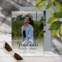 Klasse Script Graduate Zwei-Foto-Abschluss Grau