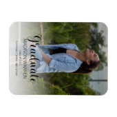 Klasse Script Graduate Zwei-Foto-Abschluss Magnet (Horizontal)