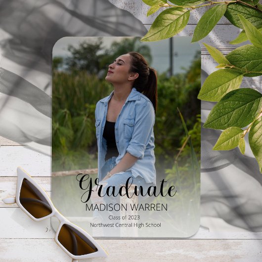 Klasse Script Graduate Zwei-Foto-Abschluss Magnet