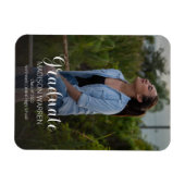 Klasse Script Graduate Zwei-Foto-Abschluss-Magnet Magnet (Horizontal)