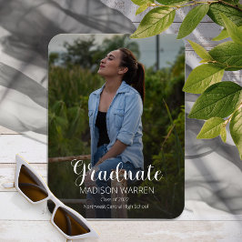 Klasse Script Graduate Zwei-Foto-Abschluss-Magnet Magnet