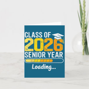Klasse Senior Loading Senior Abschluss Illustratio Karte