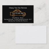 Klasse Taxi Auto Service Business Cards Visitenkarte (Vorne/Hinten)