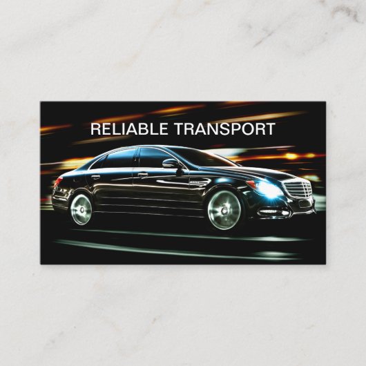 Klasse Taxi oder Uber-Fahrer Visitenkarte (Vorderseite)