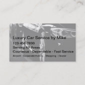 Klasse Taxi Service Luxusbeförderungsgeschäft Visitenkarte (Vorderseite)