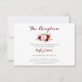 Klasse Tropical Black Wedding Reception Card Einladung (Vorderseite)