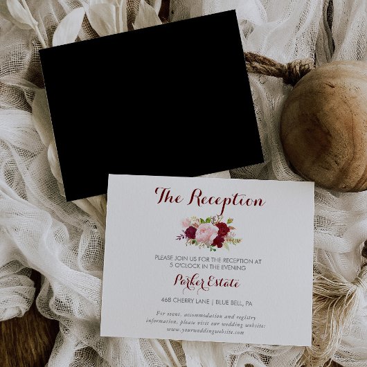 Klasse Tropical Black Wedding Reception Card Einladung