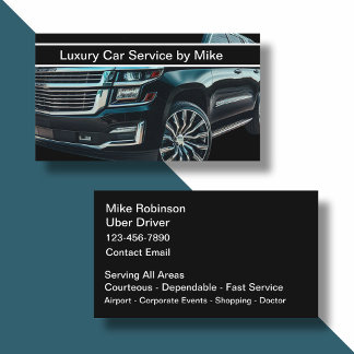 Klasse Uber Driver Thema Transport Visitenkarte